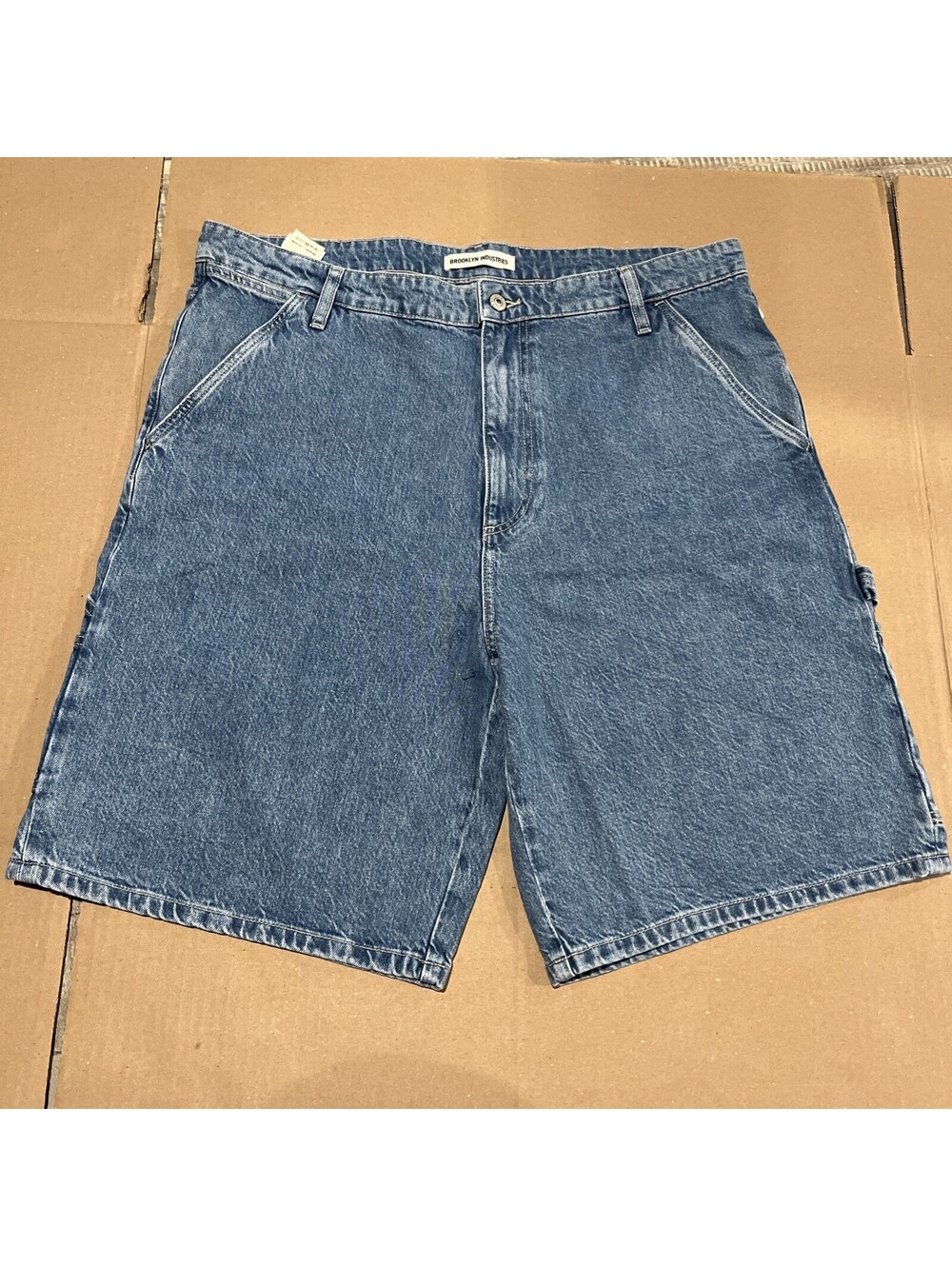 Brooklyn Industries Williamsburg Relaxed Fit Denim Carpenter Shorts 36 $90 MSRP